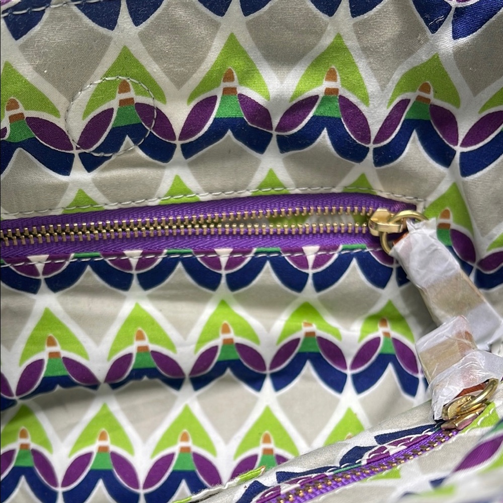 Serena & Lily Blue and Green Shoulder Bag; new with tags - Picture 3 of 4
